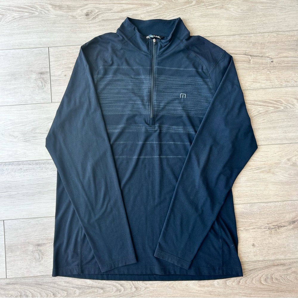 Travis Mathew Men's Black Quarter-Zip Pullover